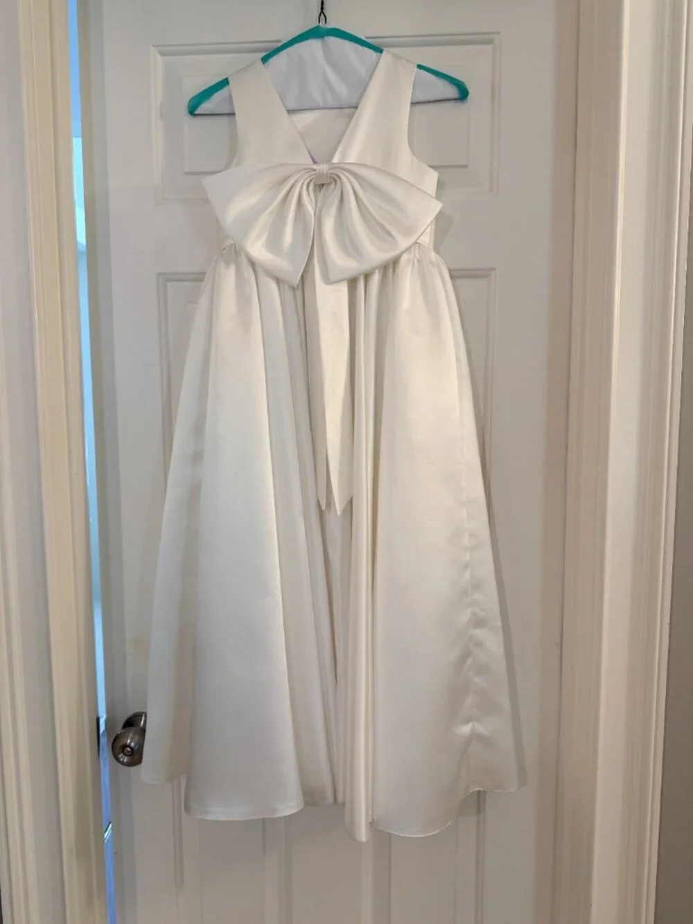Satin Flower Girl Dress (size 7/8)